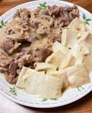 ✩.*˚豚の小間切れ肉で肉豆腐風炒め煮