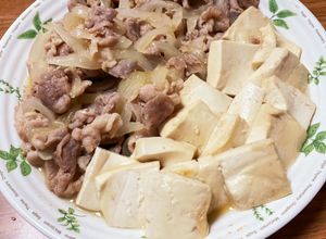 ✩.*˚豚の小間切れ肉で肉豆腐風炒め煮-レシピのメイン写真