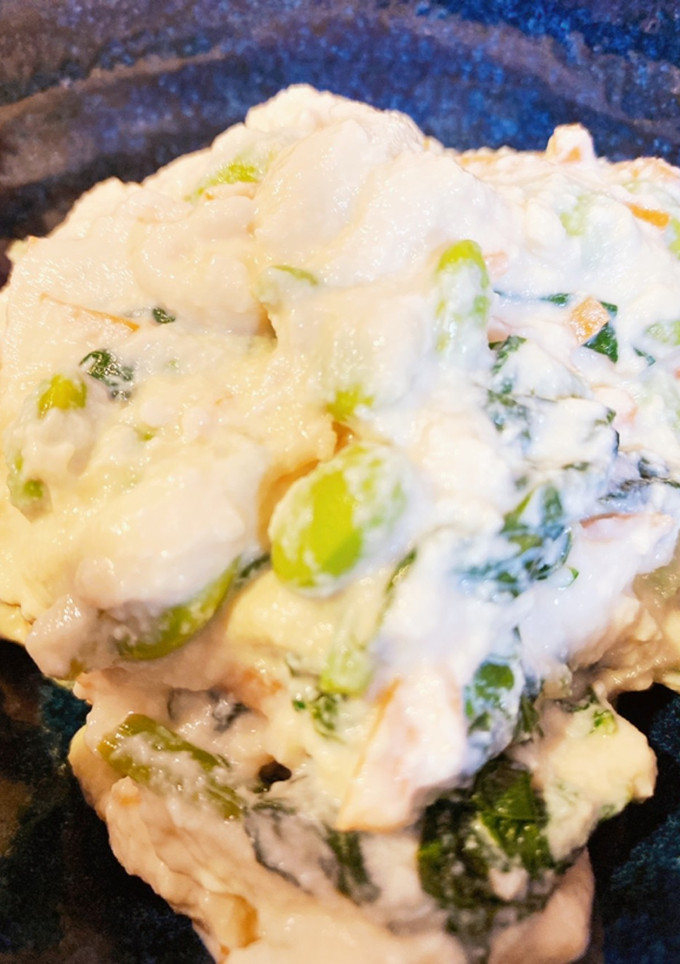 意外と簡単◎ほうれん草と枝豆の白和え-レシピのメイン写真
