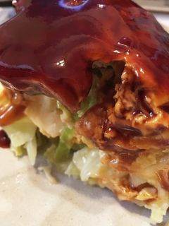 炊飯器で小麦粉なし。大きなお好み焼き風-レシピのメイン写真