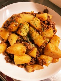 ひき肉とじゃがいもの甘辛煮-レシピのメイン写真