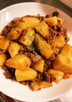 ひき肉とじゃがいもの甘辛煮-レシピのメイン写真