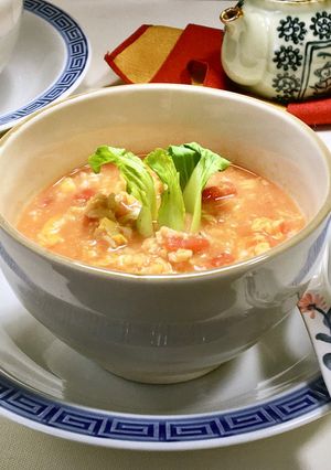 オートミールの簡単中華風トマトスープ♪-レシピのメイン写真