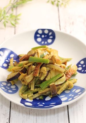 簡単！茄子と竹輪のカレーマヨソテー-レシピのメイン写真