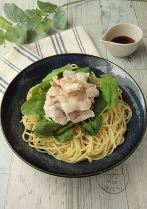 梅しそ冷しゃぶパスタ-レシピのメイン写真