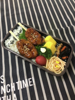 男子高校生弁当5/11豚つくね弁当-レシピのメイン写真