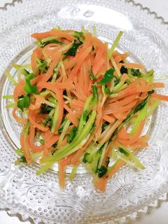 豆苗と人参の簡単ナムル-レシピのメイン写真