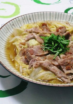 白菜と豚肉の蒸し煮*梅風味-レシピのメイン写真