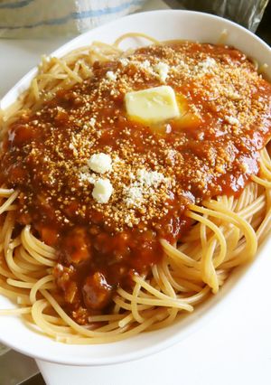 スパイスと調味料を足して美味ミートソース-レシピのメイン写真