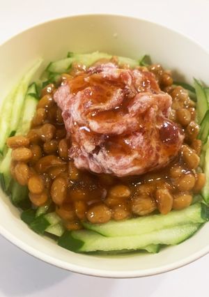 簡単！ハマります✩.*˚マグロのユッケ丼-レシピのメイン写真