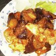 鶏胸肉となすびのトマト炒め