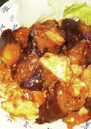 鶏胸肉となすびのトマト炒め-レシピのメイン写真
