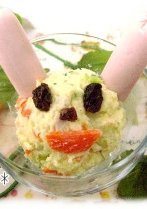 お魚ソーセージでウサちゃんポテトサラダ☆-レシピのメイン写真