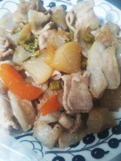 簡単に♪豚バラとだいこんの炒め煮-レシピのメイン写真
