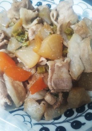 簡単に♪豚バラとだいこんの炒め煮-レシピのメイン写真
