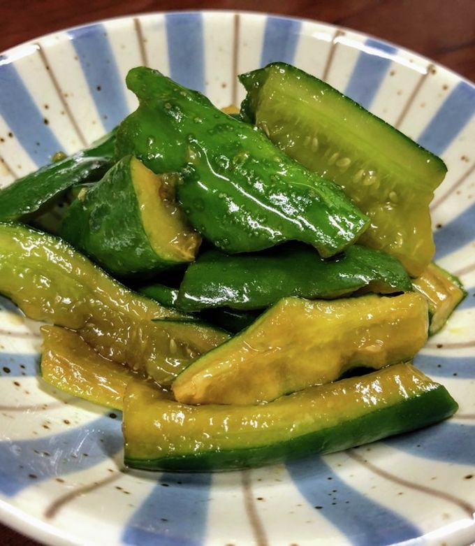 ポン酢と辣油で♪たたききゅうりのピリ辛漬 by さといもタロー