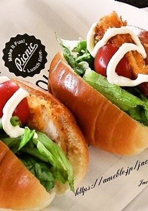 アジフライのロールパンサンド-レシピのメイン写真
