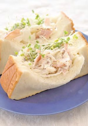 れんこんのハムチーズオープンサンド-レシピのメイン写真
