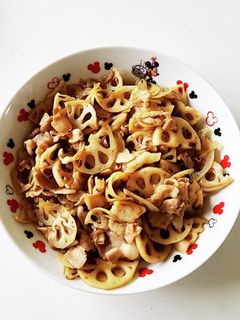 レンコンと豚バラの炒めもの-レシピのメイン写真