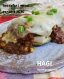 なすの豆腐サンドキーマカレーがけ