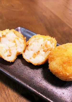 新玉ねぎとエビとはんぺんのふわふわフライ-レシピのメイン写真