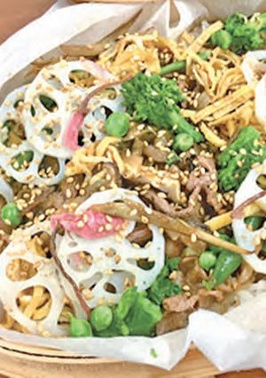 れんこんと春野菜の牛ちらし寿司-レシピのメイン写真