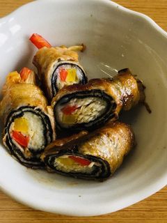 えのきとピーマンの海苔豚巻き-レシピのメイン写真
