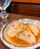 お魚とうふ揚げの和風カレー餡かけ