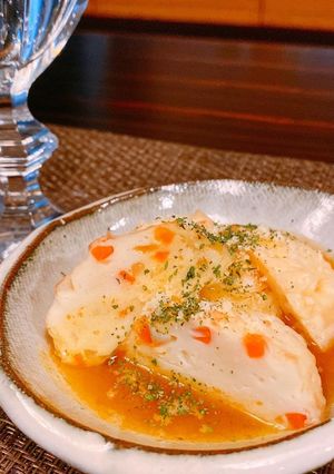 お魚とうふ揚げの和風カレー餡かけ-レシピのメイン写真