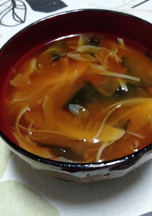 淡竹(タケノコ)の味噌汁-レシピのメイン写真