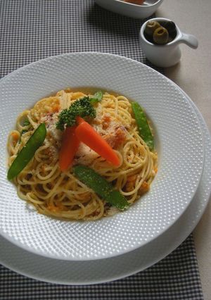 Choco:にんじんペペロンチーノパスタ-レシピのメイン写真
