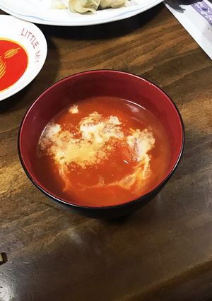 トマトジュース消費☆エッグトマトスープ-レシピのメイン写真