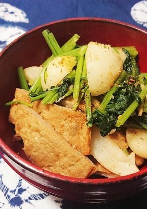 間引き蕪と雑魚天のさっと煮-レシピのメイン写真