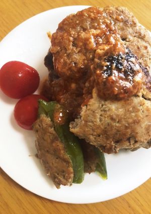ぶなしめじ入り節約かさましハンバーグ-レシピのメイン写真