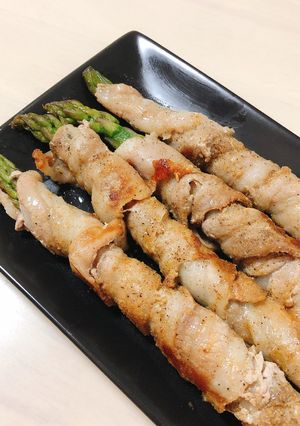 スパイシー☆アスパラのカレー肉巻き-レシピのメイン写真