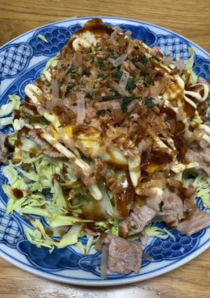 糖質オフレシピ!厚揚げでお好み焼き風-レシピのメイン写真