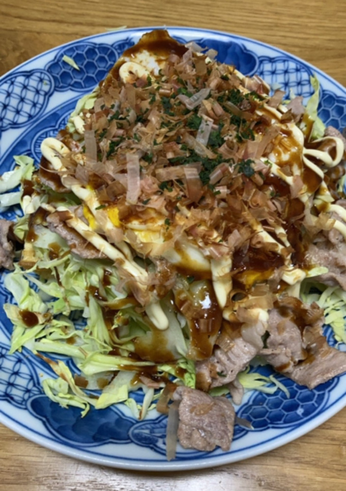 糖質オフレシピ！厚揚げでお好み焼き風-レシピのメイン写真