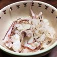白イカのゲソと新生姜の炊き込みご飯