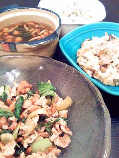 納豆と豚肉と小松菜の炒めもの-レシピのメイン写真