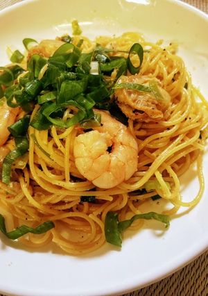 バター香る九条ネギと大葉の明太海鮮パスタ-レシピのメイン写真