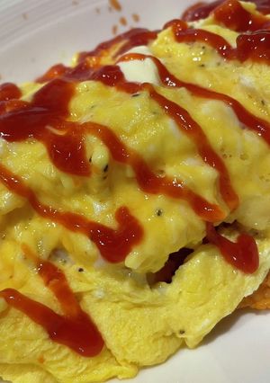 マヨネーズで味付しっかり！濃厚オムライス-レシピのメイン写真