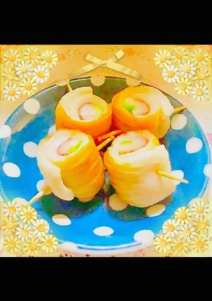 一手間加えて☘胡瓜・カニカマの竹輪巻き-レシピのメイン写真