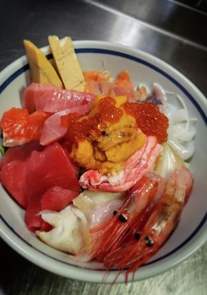 皆の好きネタ海鮮丼4？ヾ(*’Ｏ’*)/-レシピのメイン写真