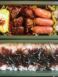 高校生弁当日記(刻み海苔弁当編)-レシピのメイン写真
