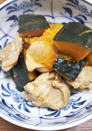 かぼちゃと鶏肉の煮物-レシピのメイン写真