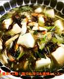 カニカマともずくと豆腐の中華風スープ