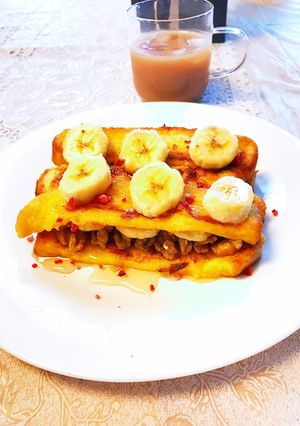 バナナクルミ蜂蜜たら〜りフレンチトースト-レシピのメイン写真
