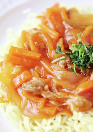 豚肉のすっぱうまいあんかけ麺♪-レシピのメイン写真