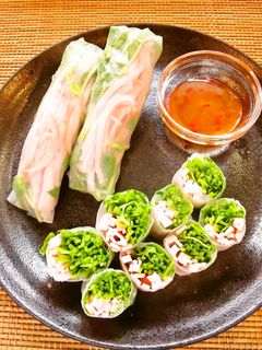 ☺簡単♪ハムと豆苗の節約生春巻き☺-レシピのメイン写真