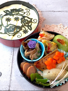 皐月12 海苔アート弁当-レシピのメイン写真